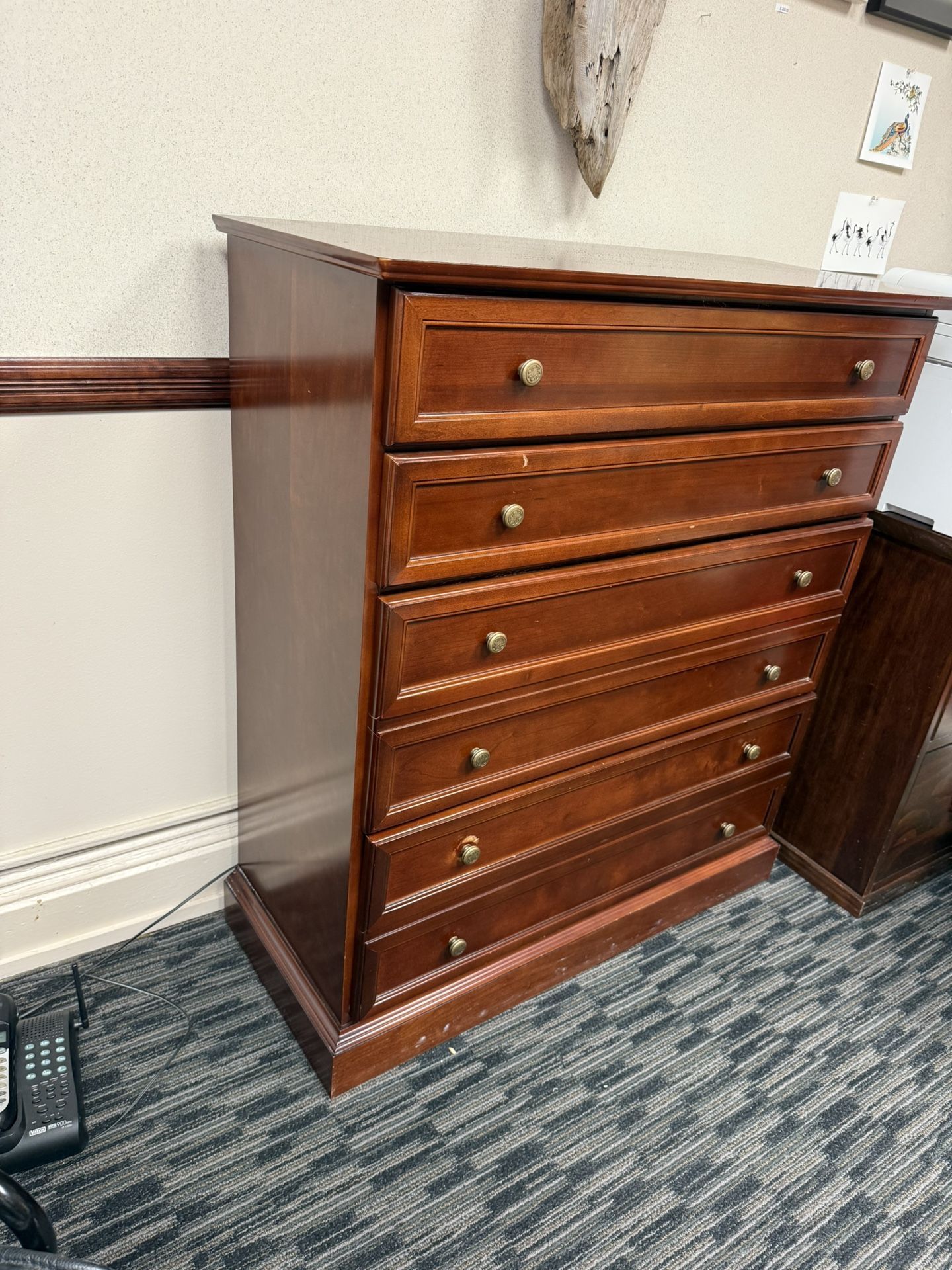 Solid Wood Chest Of Drawers With File Drawers