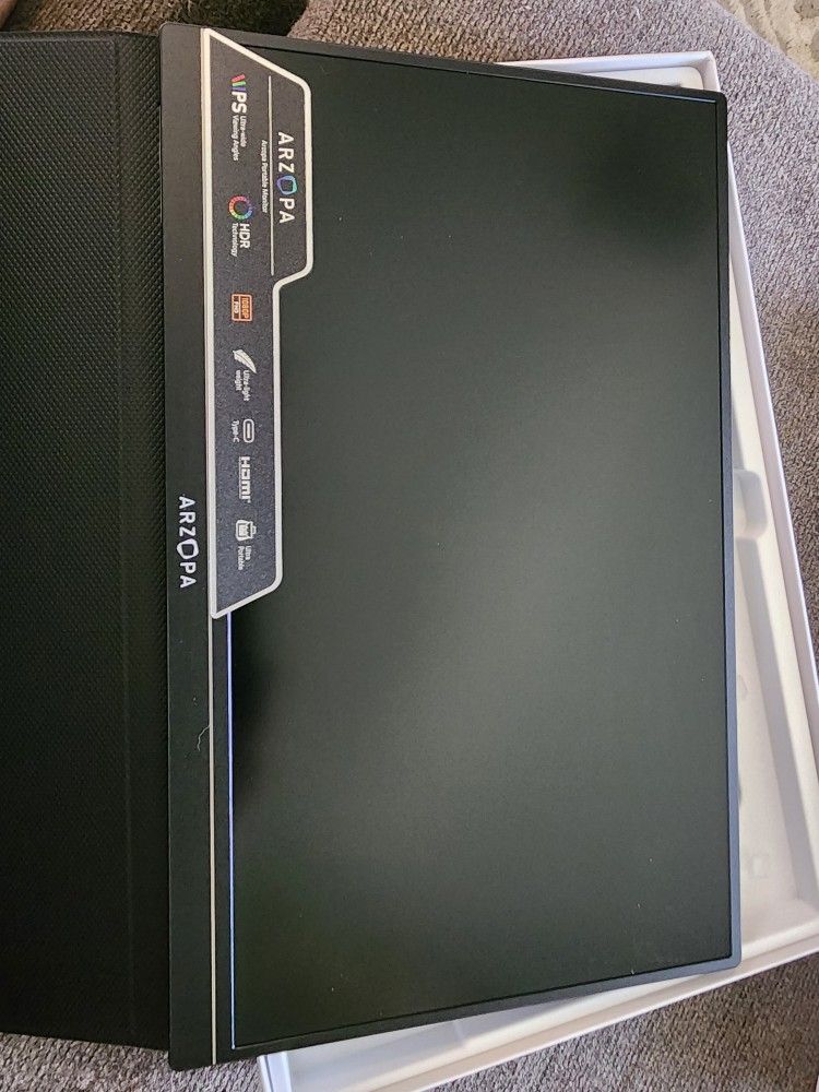 ARZOPA Portable Monitor 15.6'' FHD 1080P For Pc Mac Phone.