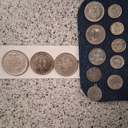Silver Foreign Coin  ,all Together  Weight Close To Total 2  Ounce