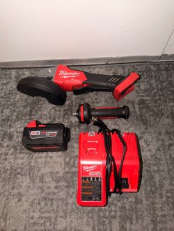 Milwaukee M18 grinder with battery and charger
