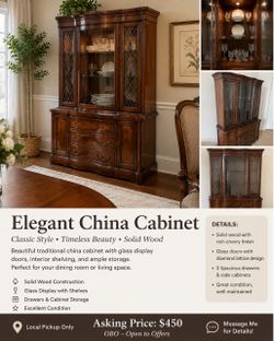 Elegant china cabinet