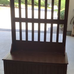 Hall Tree - Coat Rack And Bench