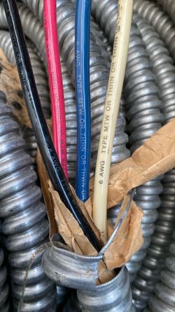 Four wire number, Six gauge BX