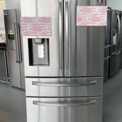 Samsung 28 Cu. Ft. Fingerprint Resistant Stainless Steel 4-Door French Door Refrigerator With FlexZone Drawer LB