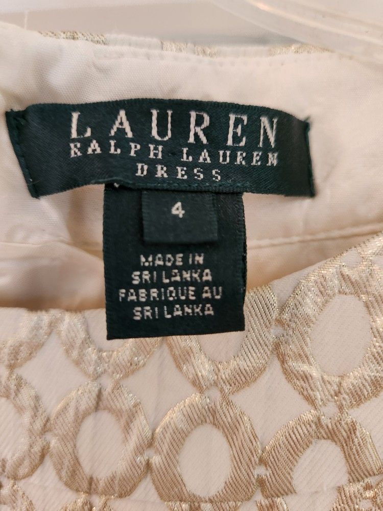 Ralph Lauren Gold Brocade Dress