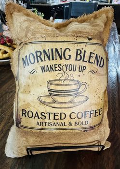 Coffee sack decor