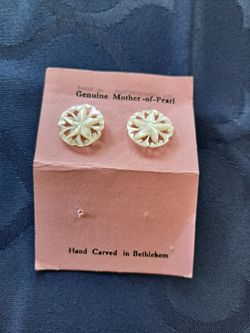 Mother of Pearl Pierced Earrings