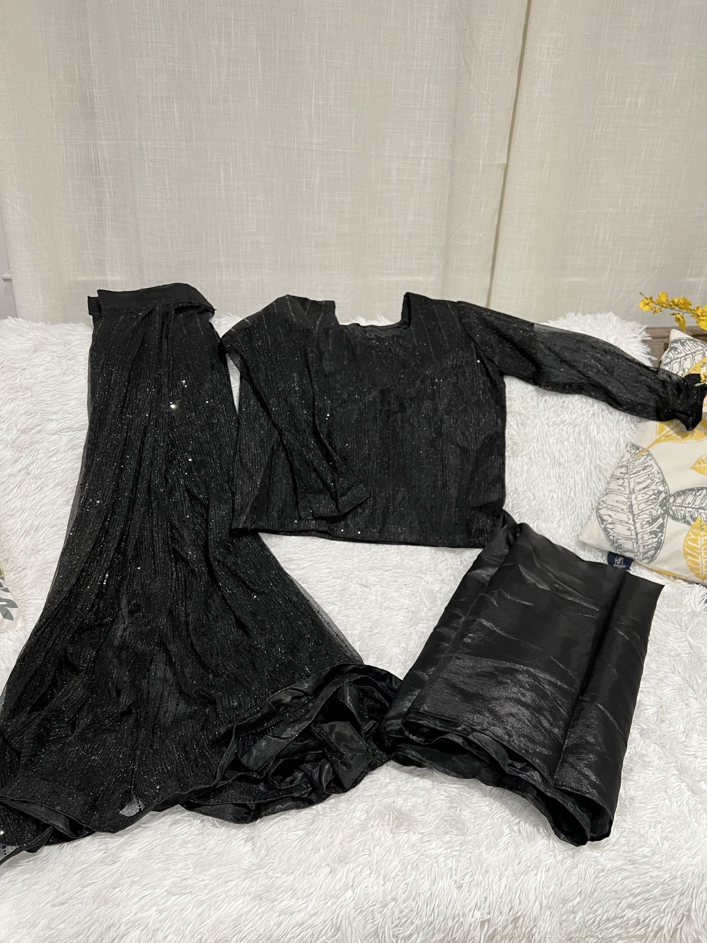 Black Readymade Saree