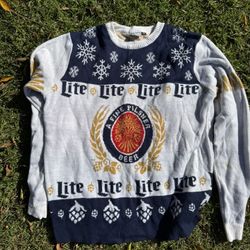 Miller Lite ugly Christmas Sweater Men’s XL