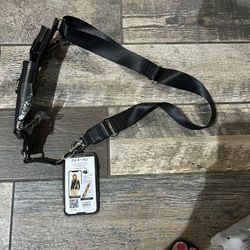 Zip & Clip Strap Hands Free Crossbody Phone Carrier Black NEW 