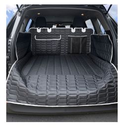 SUV Cargo Liner for Dogs, Waterproof Dog Trunk Cover with Bumper Flap Protector, Pet Cargo Mat for SUVs Sedans Vans, Non-Slip Scratchproof Dog Seat Co