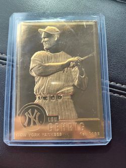 Lou Gehrig 22 Gold Plated 