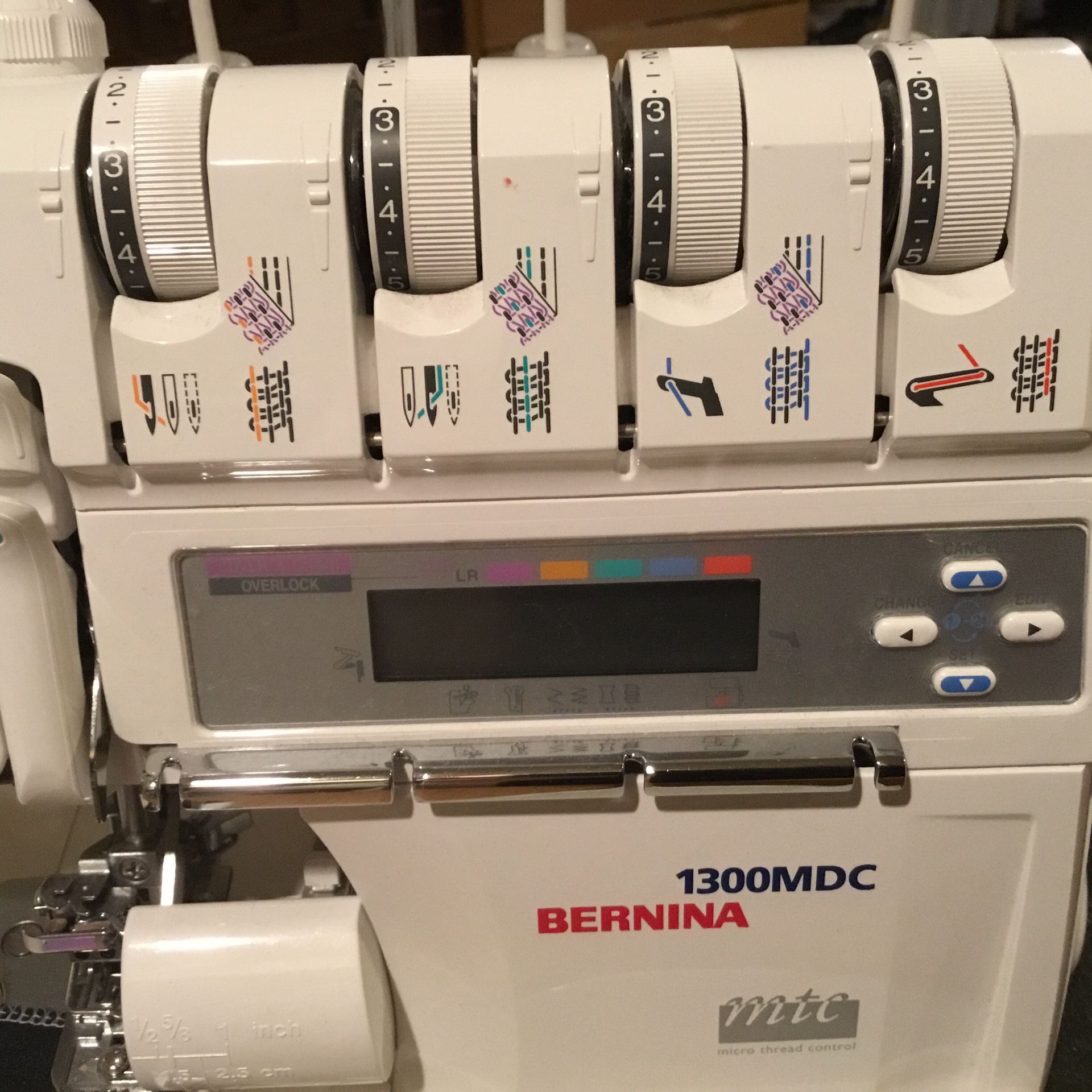 Bernina serger overlock 1300MDC with all accessories. Four years old