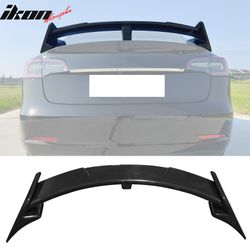 Fits 2017-2025 Tesla Model 3 GT Style Rear Trunk Spoiler Wing Carbon Fiber Print ABS