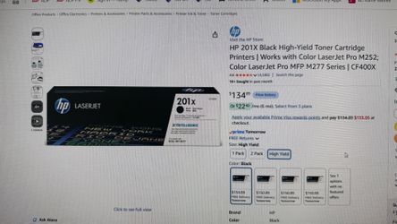 HD 201X BLACK PRINTER CARTRIDGE