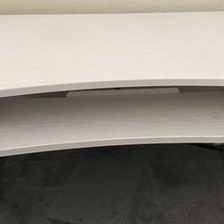 white height adjustable electric desk