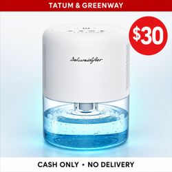 NeedDuck 44 Oz Quiet Mini Dehumidifier with 10-Color Night Light – $30