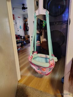 Baby Door Jumper with Floral Seat