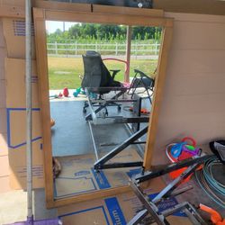 Large Glass Mirror With Frame