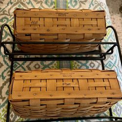 Longaberger 1999 Foundry Collection Envelope Rack & Wall Organizer 