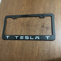 Tesla license plate cover  In white and black