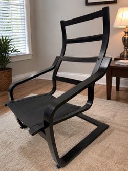 Ikea Poang Armchair, black-brown