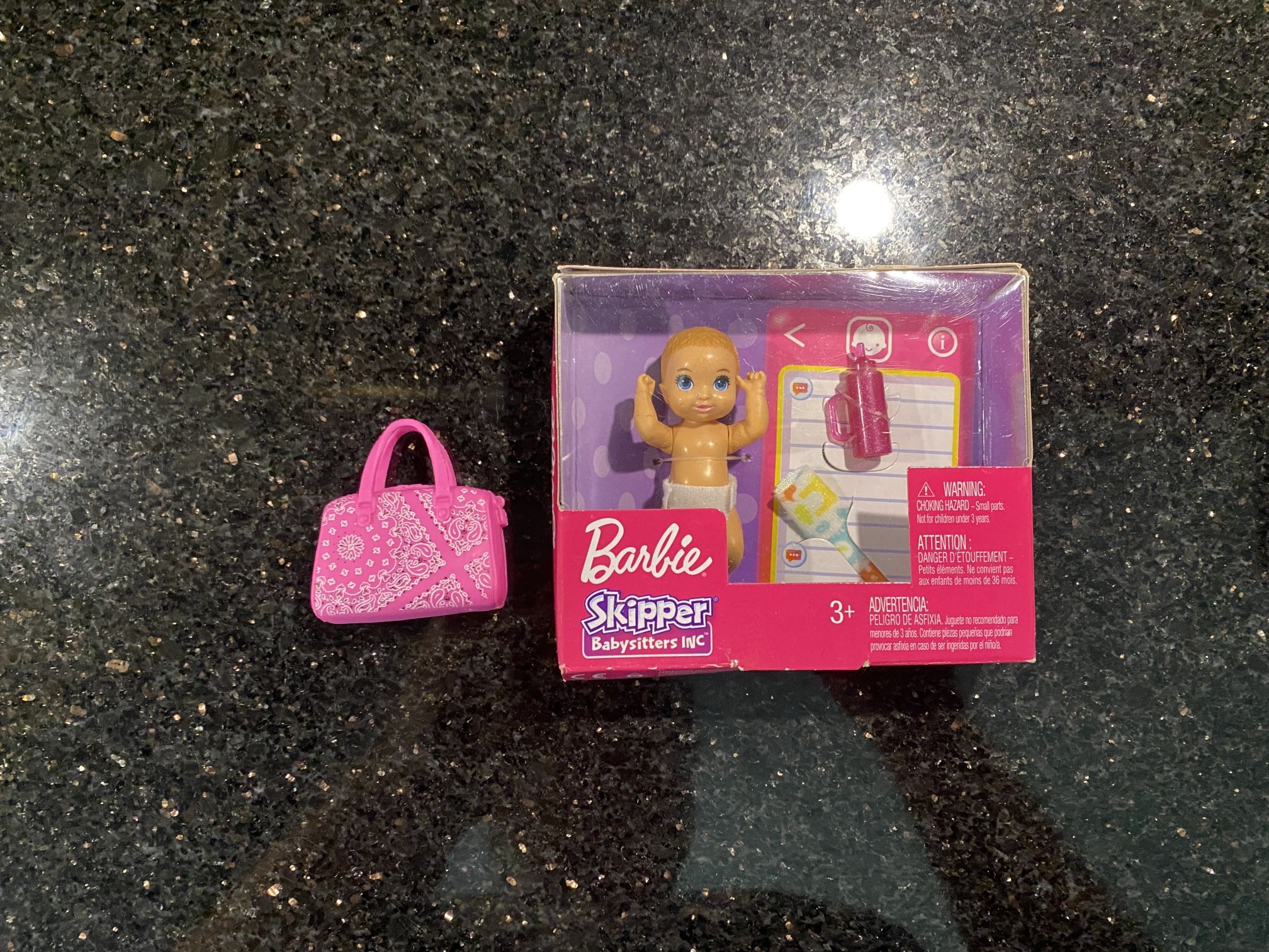 Awesome Barbie Pink Bandanna Handbag & Barbie Skipper Babysitters Inc Pack
