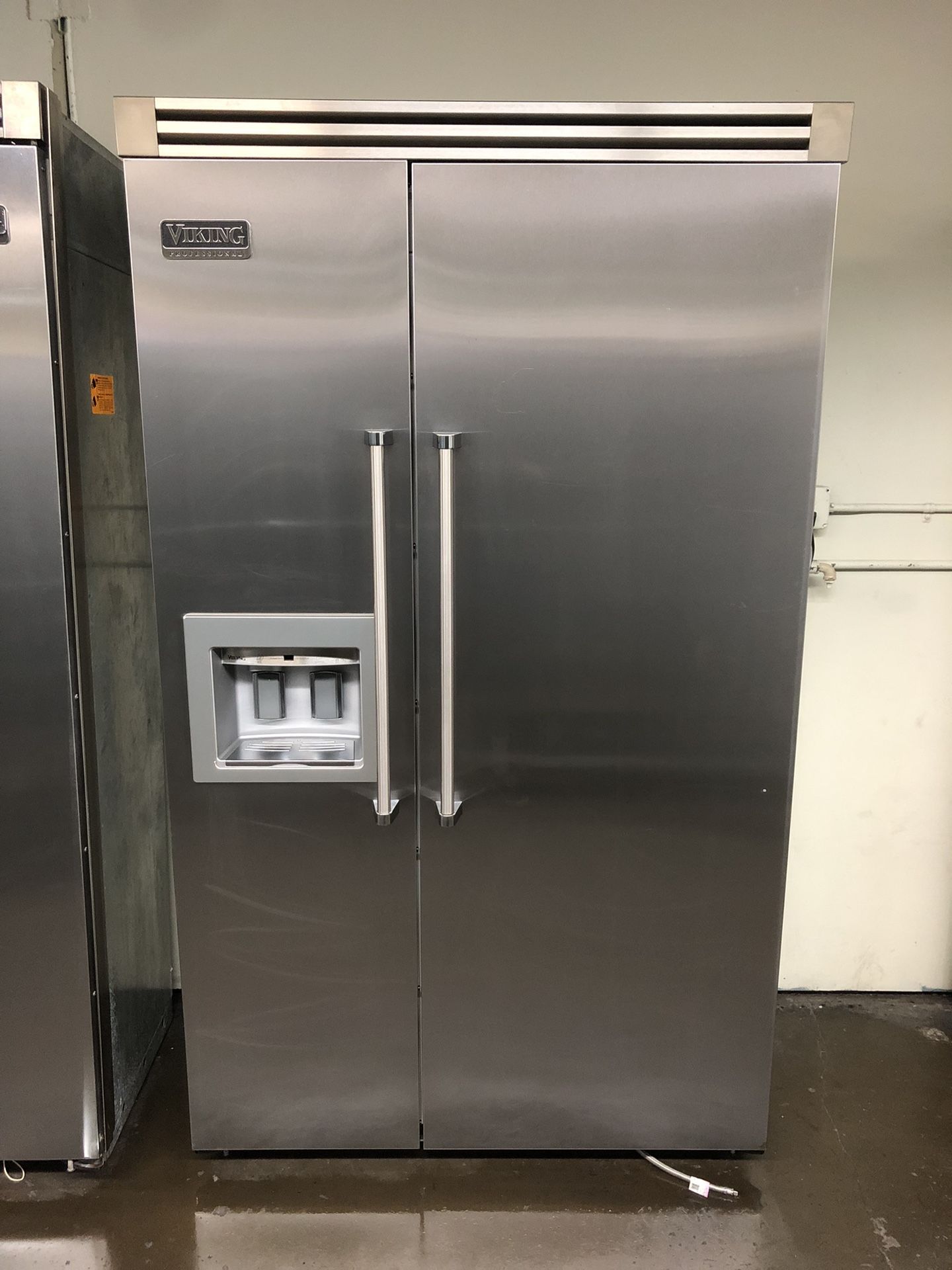 Viking 48” Stainless Steel Built In Side By Side Refrigerator