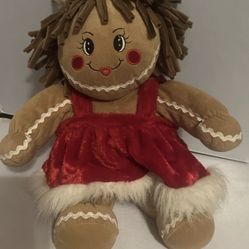 Vintage Dan Dee Collector's Choice Plush Stuffed Gingerbread Woman Girl W/Dress