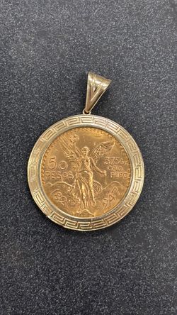Centenario 50 Peso pendant bezel