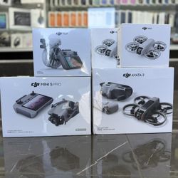 DJI AVATA 2 Pro View Combo, DJI MINI 5 Pro Fly More Combo, DJI FLIP WITH RCR CONTROLLER, DJI NEO 1 & 2 & Much More ((Take It Home In Payments/$10 Down