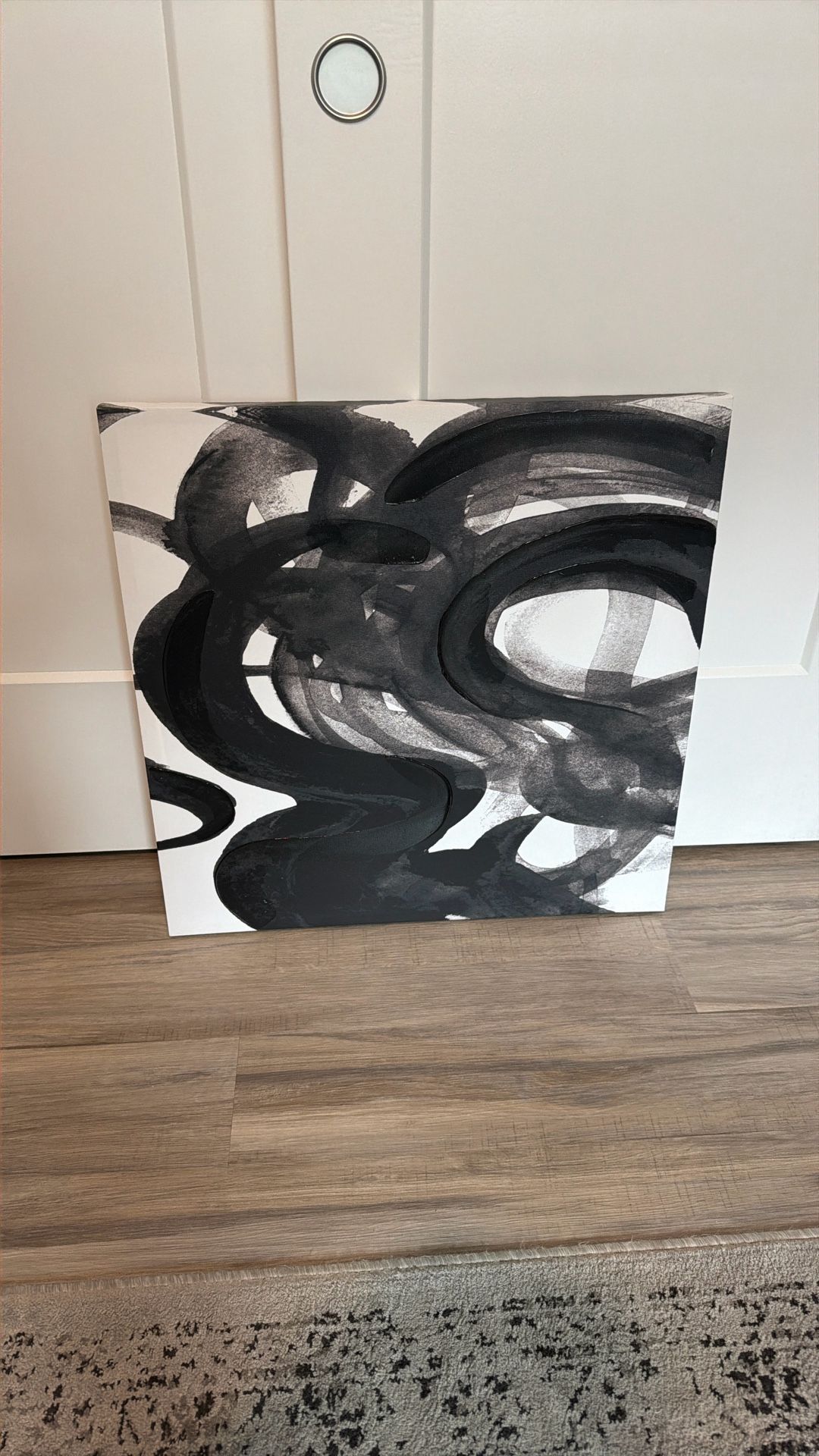 Modern Black & White Abstract Canvas Art