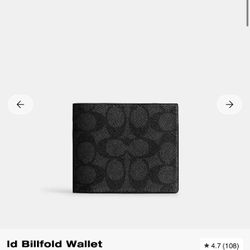 Coach ID Billfold Wallet- Black