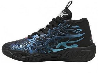 Size 6 Youth Puma MB.04 Reflections JR - Black/Ravish - 311316 01
