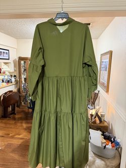 Long Olive Green Dress