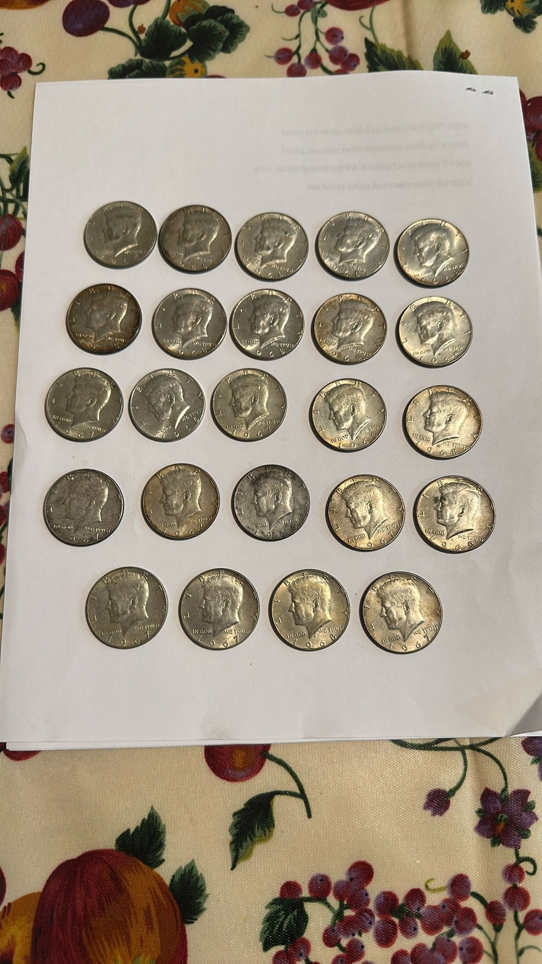 24 40% Silver Kennedy Half Dollars