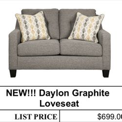 NEW!!! Daylon Graphite Loveseat