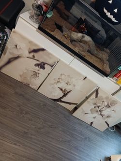 Cherry Blossom Canvas Wall Art Set of 3