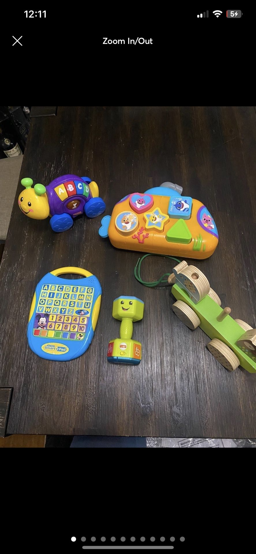 Lot of educational interactive baby toys