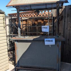 Free metal Tiki Bar + Storage Units + Shelves 