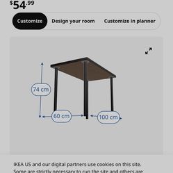 Desk/Ikea Black Table