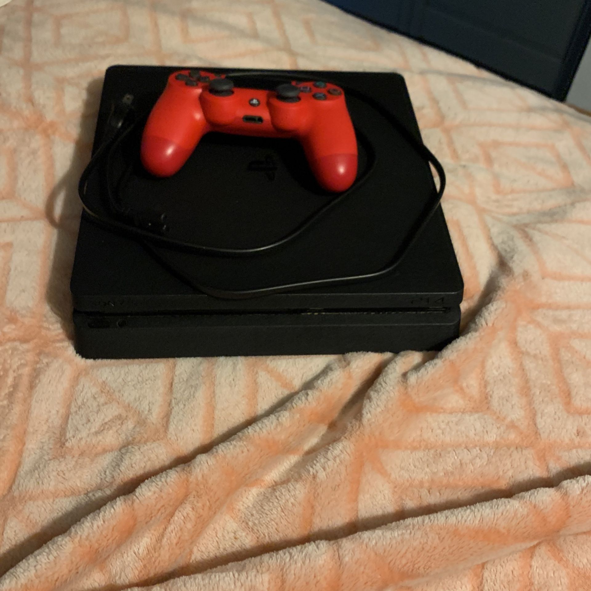 ps4 with controller and cords