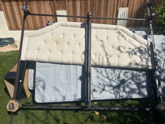 Free king headboard, bed frame and box springs