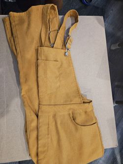 OVERALL GIRL MEDIUM NEW MUSTARD YELLOW TRENDY