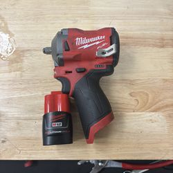 Milwaukee 3/8 Impact Wrench “stubby” Used Handful Of Times 