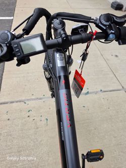 Huffy 27.5" Vertis 36V Electric Mountain Bike, Fits Riders 60"+, Gray, Adult, Unisex