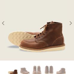 SIZE 7 RED WING WATERPROOF LEATHER SOFT TOE BOOTS BRAND NEW 