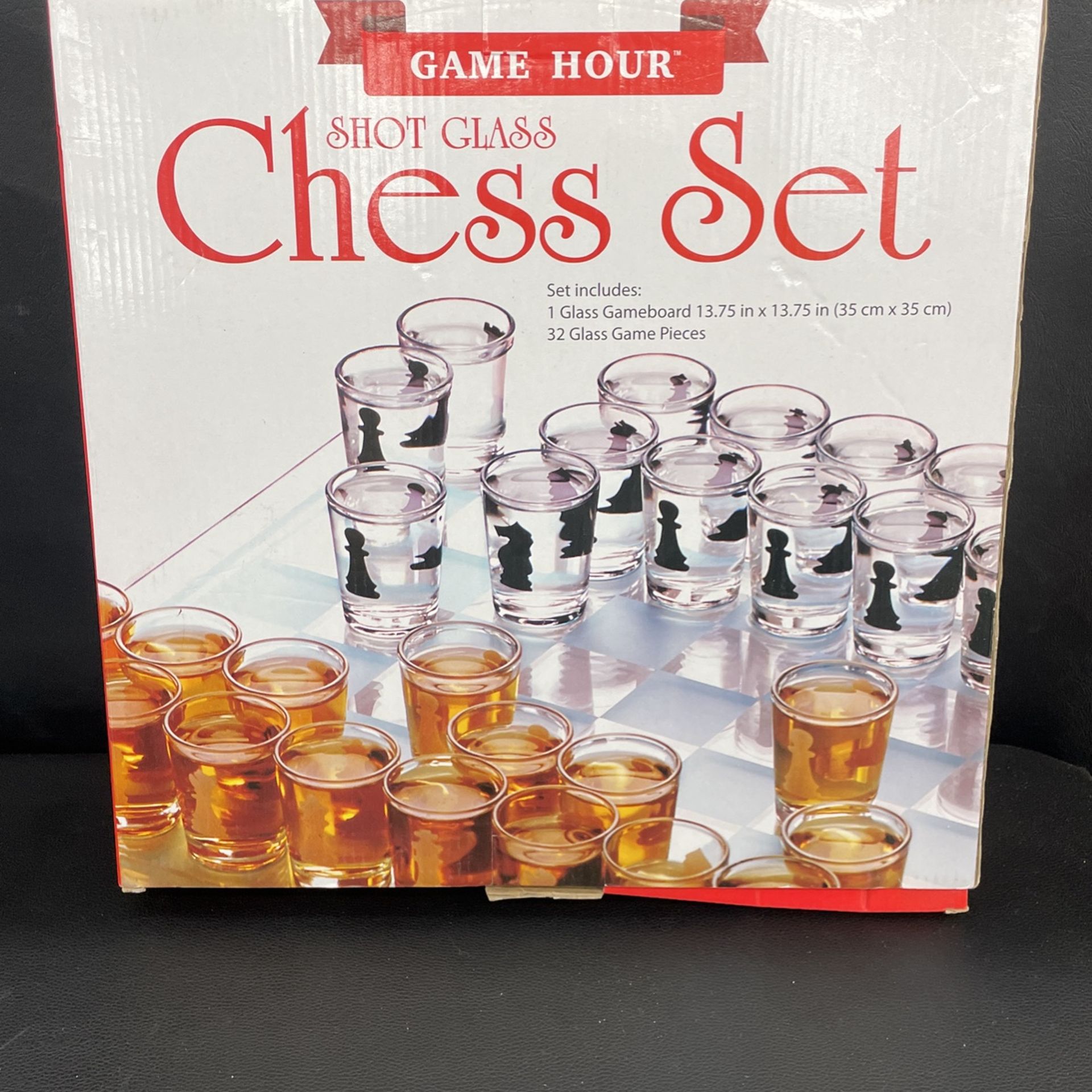 Shot Glass Chess Set. Item No 173 (Shopgoodwill)
