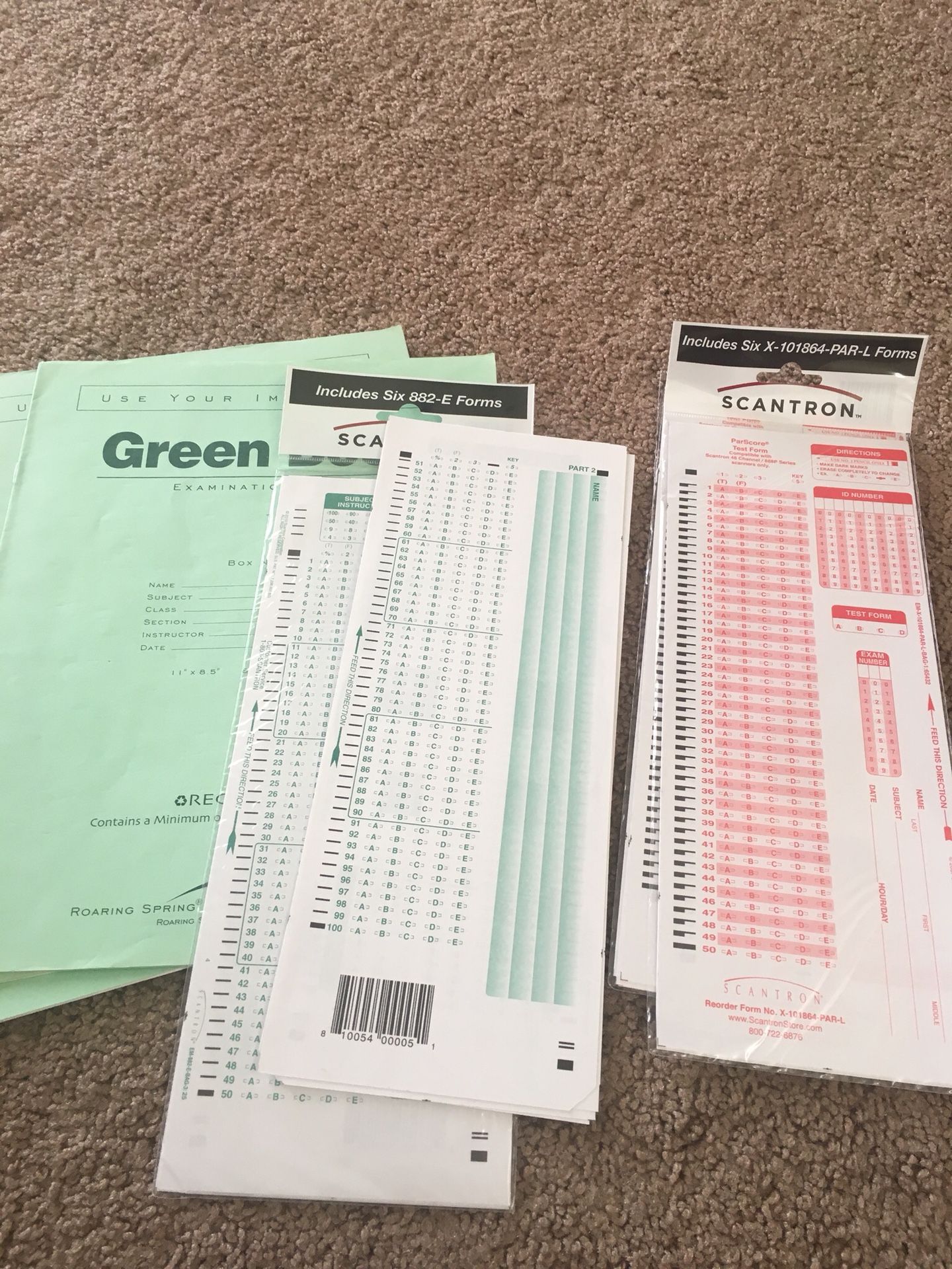 Scantrons and green books for Sale in Huntington Beach, CA - OfferUp