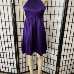Melissa Sweet Purple Silk Cocktail Dress